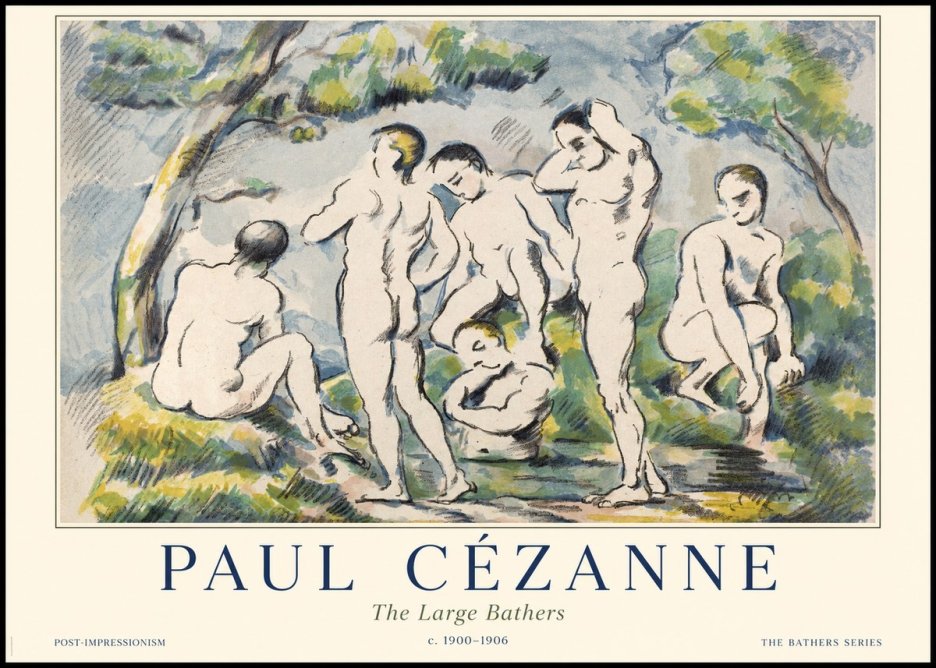 Paul Cézanne The Large Bathers I No1 - Póster