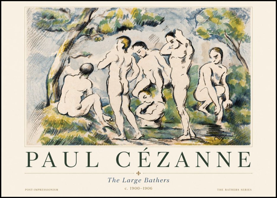 Paul Cézanne The Large Bathers I No5 - Póster