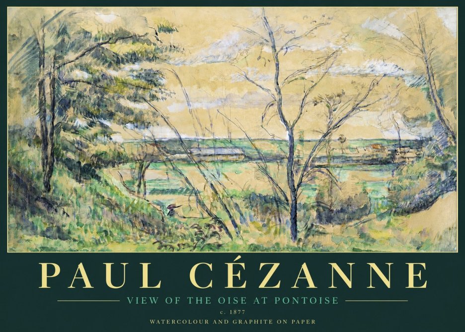 Paul Cézanne View of the Oise at Pontoise I No2 - Póster