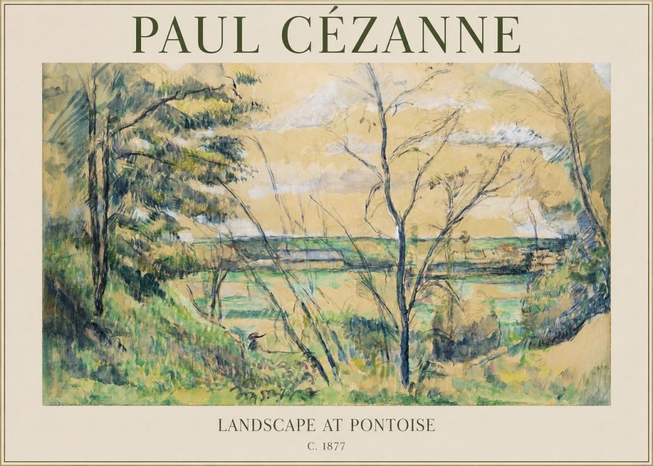 Paul Cézanne View of the Oise at Pontoise I No4 - Póster