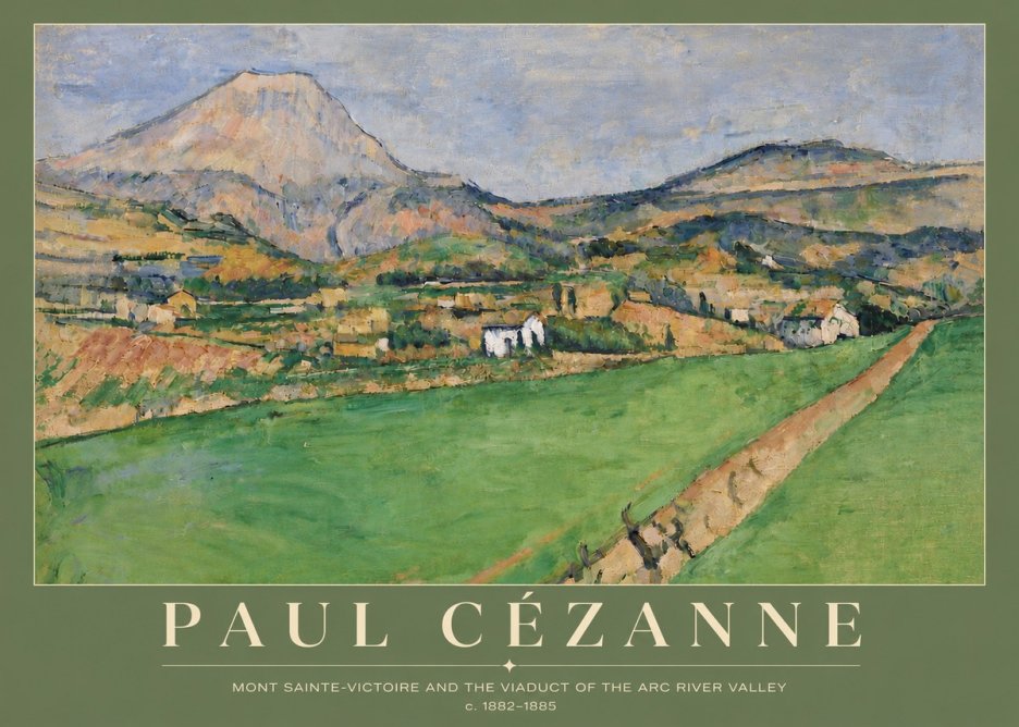 Paul Cézanne Mont Sainte-victoire and the Viaduct of the Arc River Valley No5 - Póster