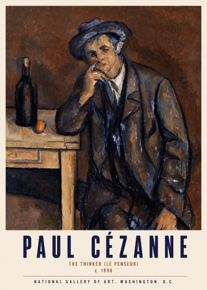 Paul Cézanne The Thinker (Le Penseur) No3 - Póster