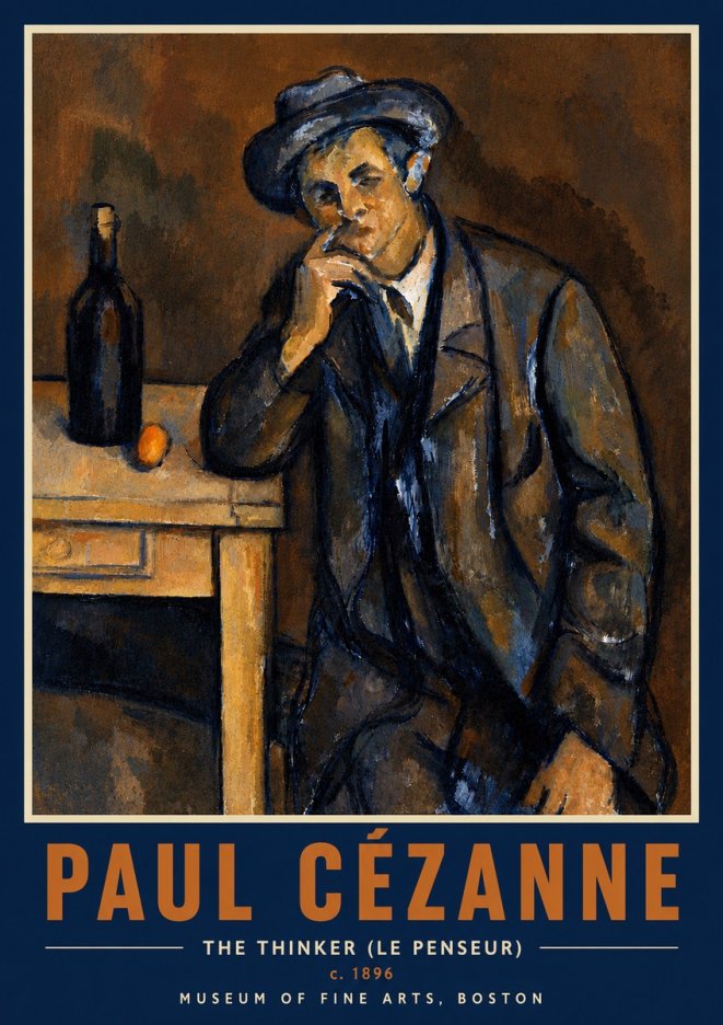 Paul Cézanne The Thinker (Le Penseur) No6 - Póster