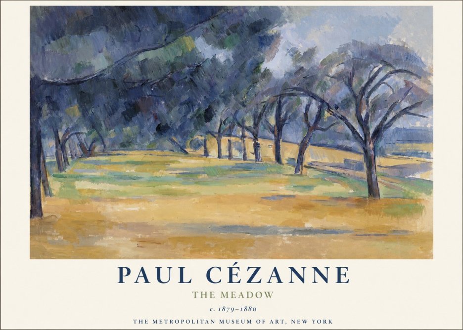 Paul Cézanne The Meadow No1 - Póster
