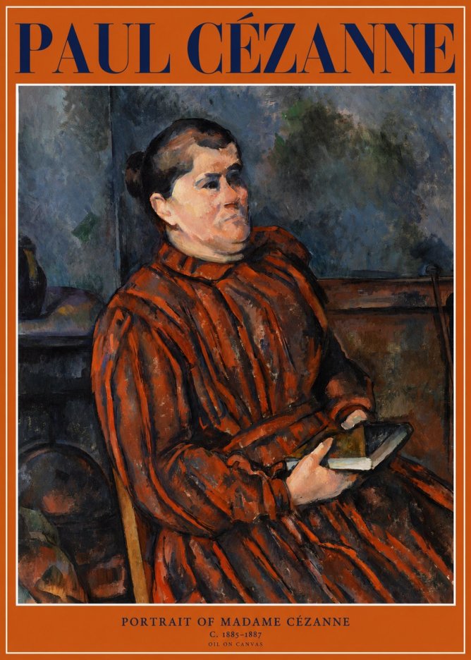 Paul Cézanne Portrait of Madame Cézanne I No1 - Póster