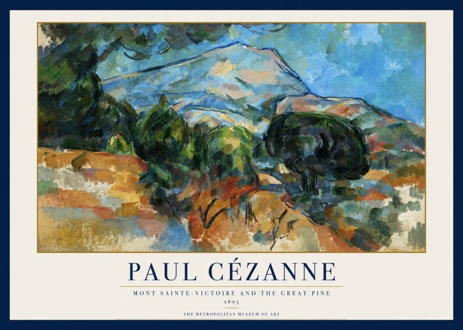 Paul Cézanne Mont Sainte-victoire and the Great Pine No1 - Póster