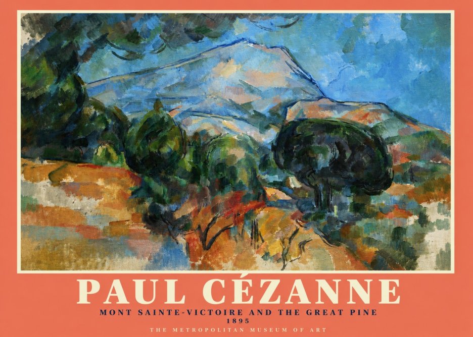 Paul Cézanne Mont Sainte-victoire and the Great Pine No2 - Póster
