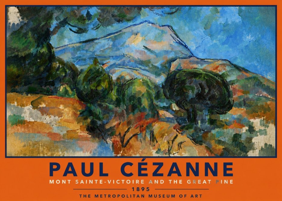 Paul Cézanne Mont Sainte-victoire and the Great Pine No5 - Póster