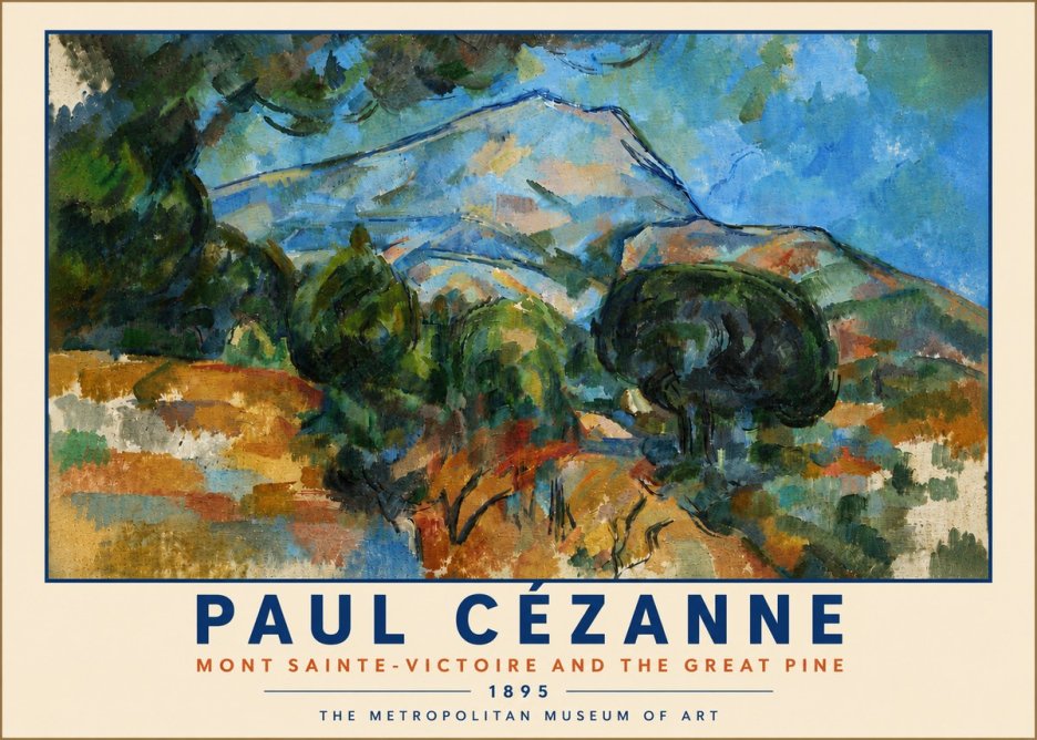Paul Cézanne Mont Sainte-victoire and the Great Pine No6 - Póster