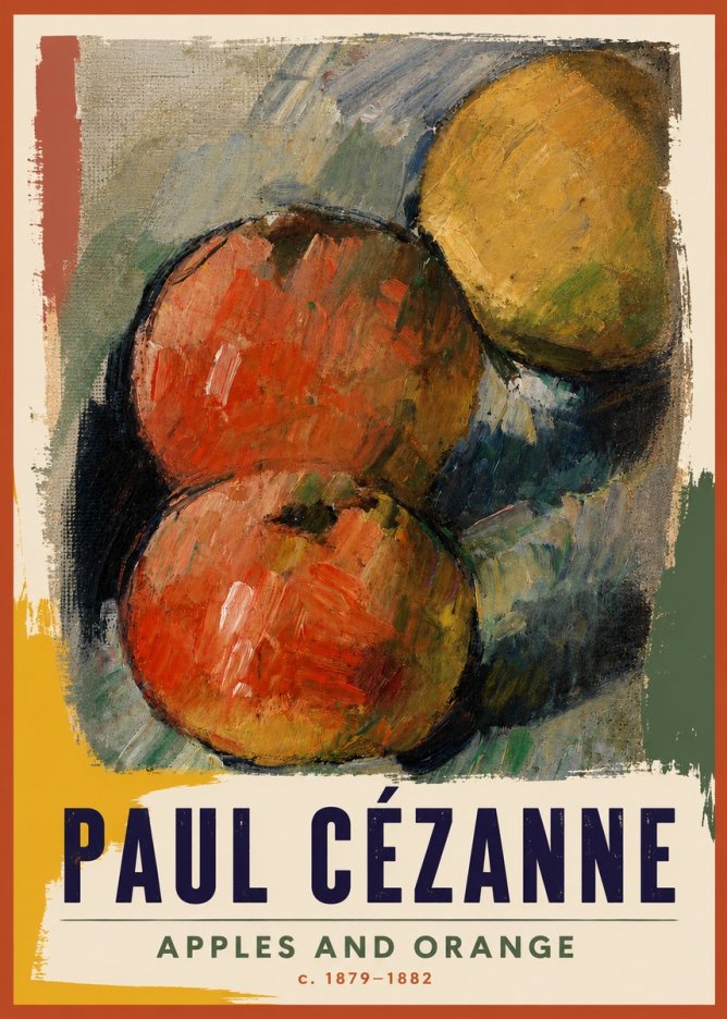 Paul Cézanne Apples and Orange No4 - Póster