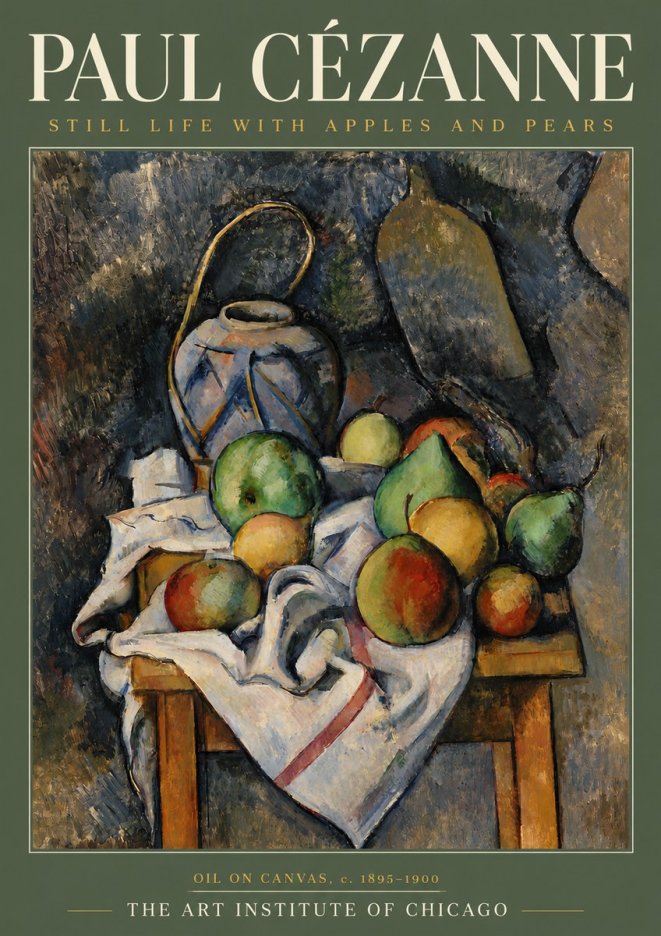 Paul Cézanne Still Life with Apples and Pears No3 - Póster