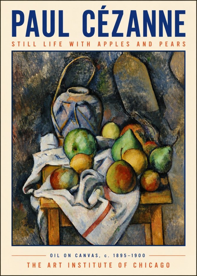 Paul Cézanne Still Life with Apples and Pears No5 - Póster