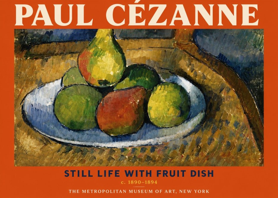 Paul Cézanne Still Life with Fruit Dish No3 - Póster