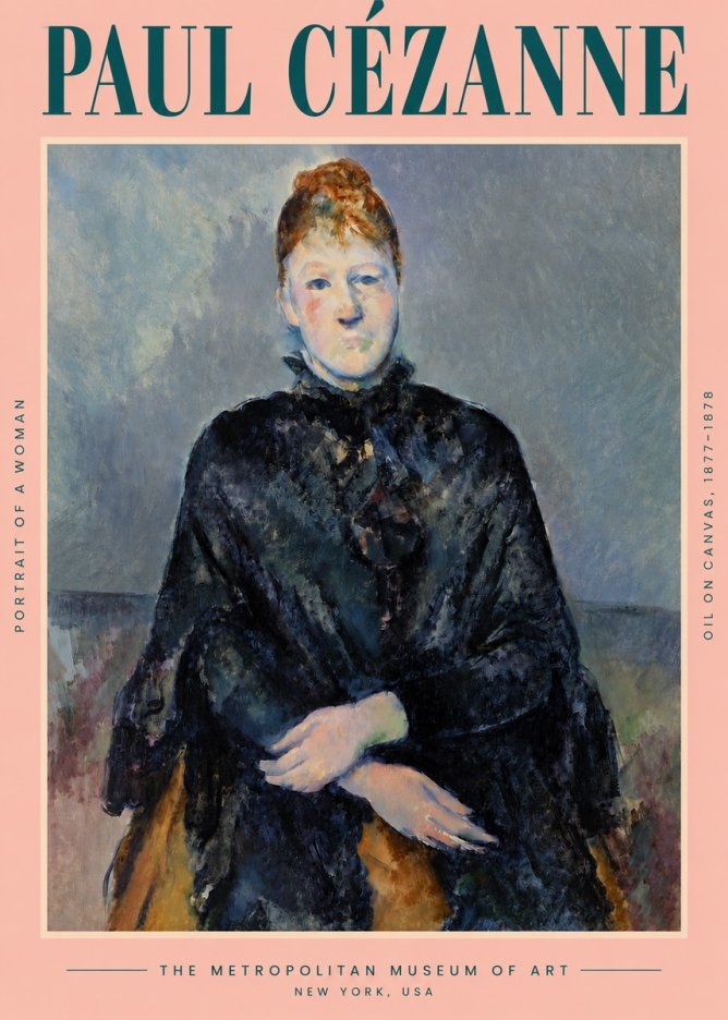 Paul Cézanne Portrait of a Woman I No4 - Póster