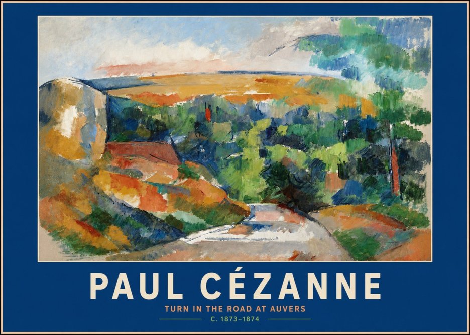 Paul Cézanne The Road from Le Tholonet No5 - Póster