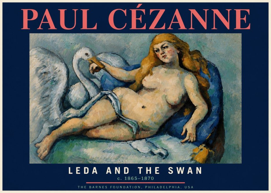Paul Cézanne Leda and the Swan No4 - Póster