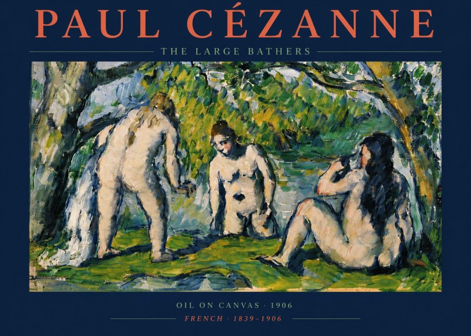 Paul Cézanne The Large Bathers V No4 - Póster