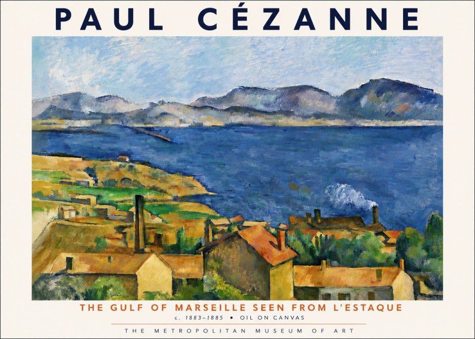 Paul Cézanne The Gulf of Marseille Seen from L'estaque No5 - Póster