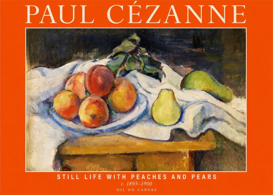 Paul Cézanne Still Life with Peaches and Pears No2 - Póster