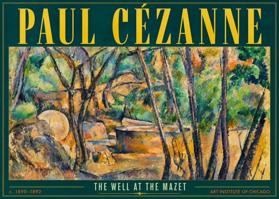 Paul Cézanne The Well at the Mazet No5 - Póster