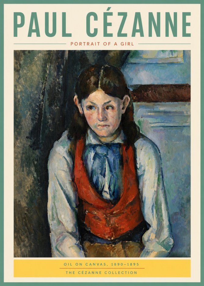 Paul Cézanne Portrait of a Girl No5 - Póster