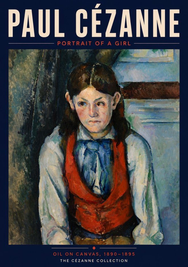Paul Cézanne Portrait of a Girl No6 - Póster