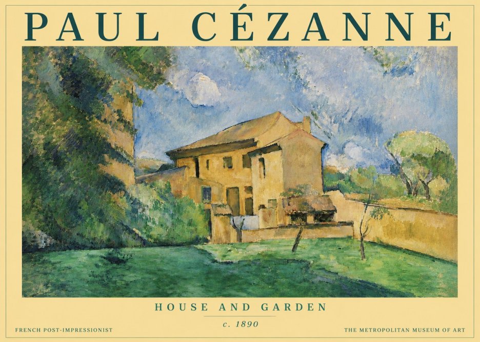 Paul Cézanne House and Garden No4 - Póster