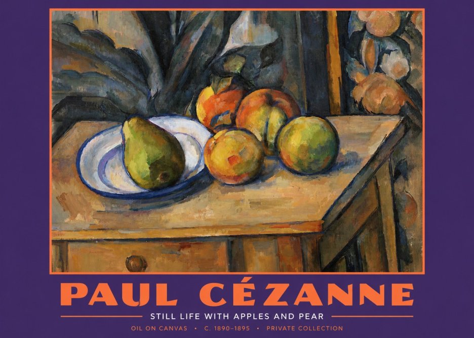 Paul Cézanne Still Life with Apples and Pear No2 - Póster