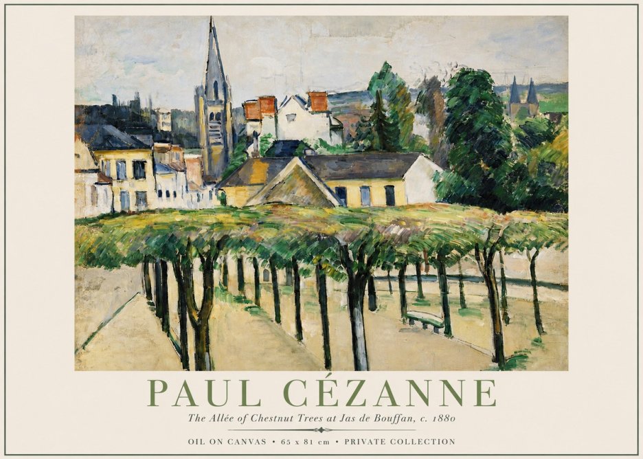 Paul Cézanne The Allée of Chestnut Trees at Jas De Bouffan No3 - Póster