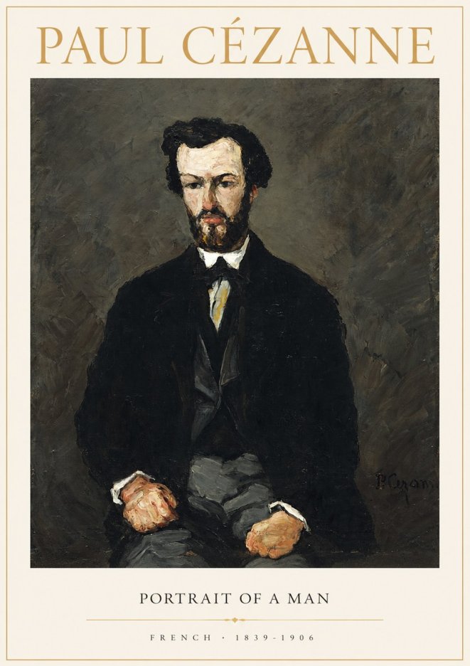 Paul Cézanne Portrait of a Man II No1 - Póster