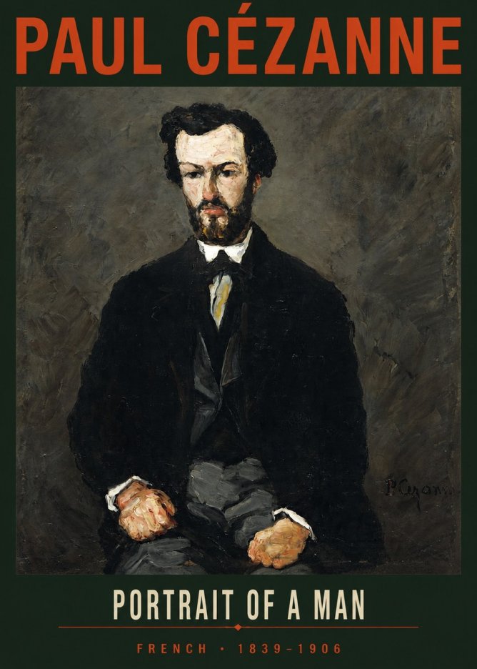 Paul Cézanne Portrait of a Man II No2 - Póster
