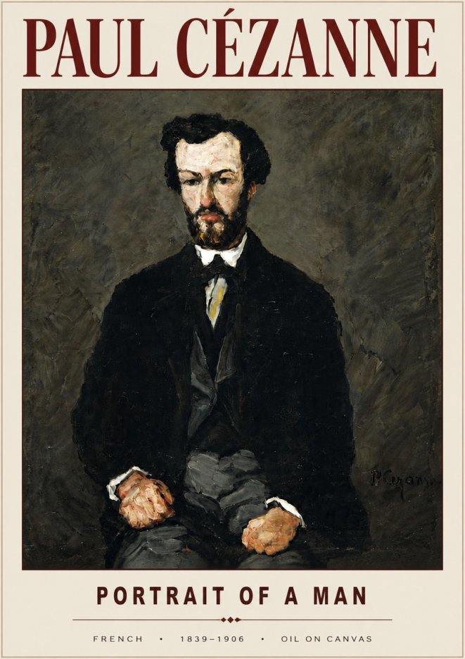 Paul Cézanne Portrait of a Man II No5 - Póster