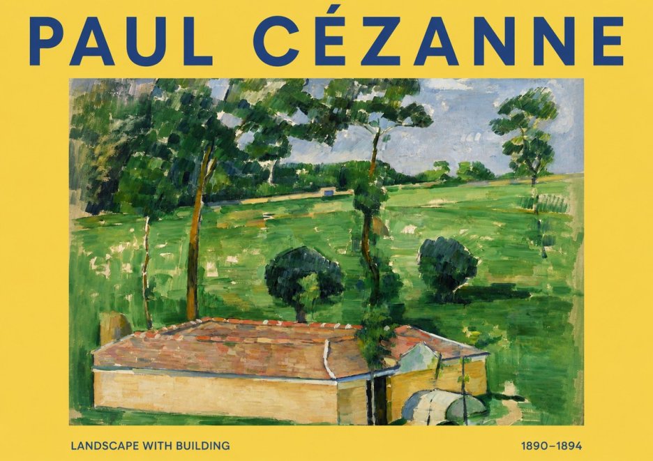Paul Cézanne Landscape with Building No2 - Póster