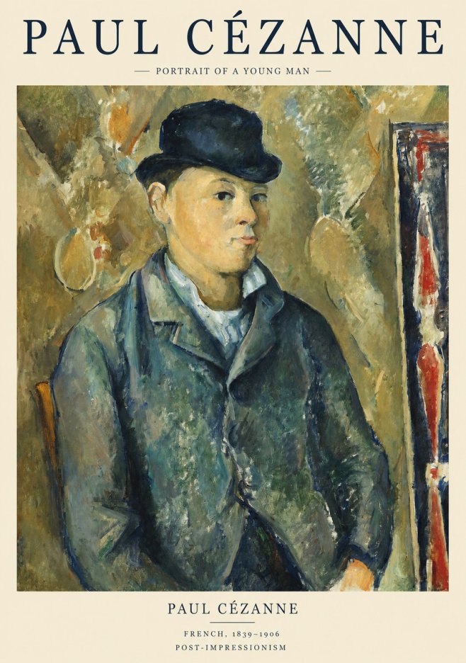 Paul Cézanne Portrait of a Young Man No1 - Póster
