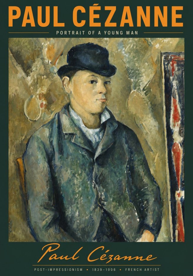 Paul Cézanne Portrait of a Young Man No2 - Póster