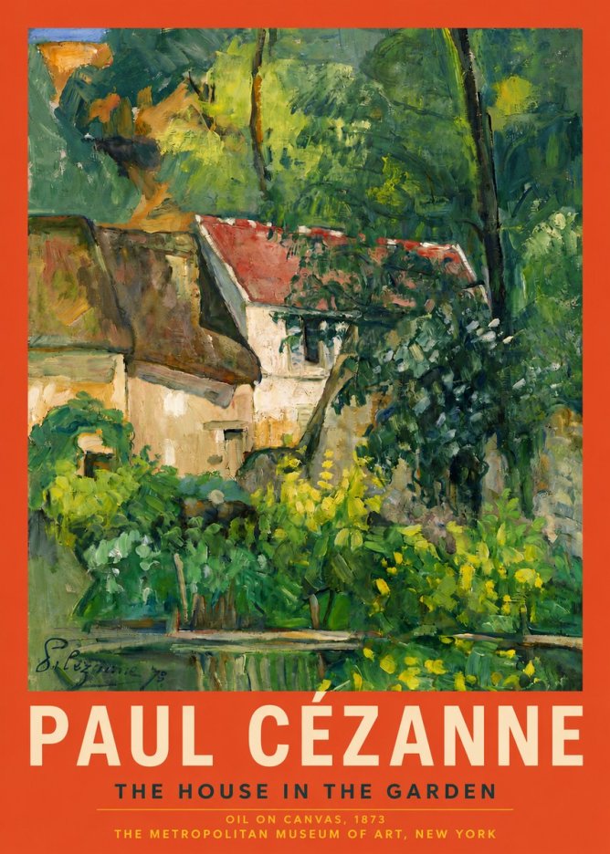 Paul Cézanne The House in the Garden No4 - Póster