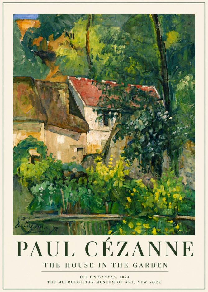Paul Cézanne The House in the Garden No5 - Póster
