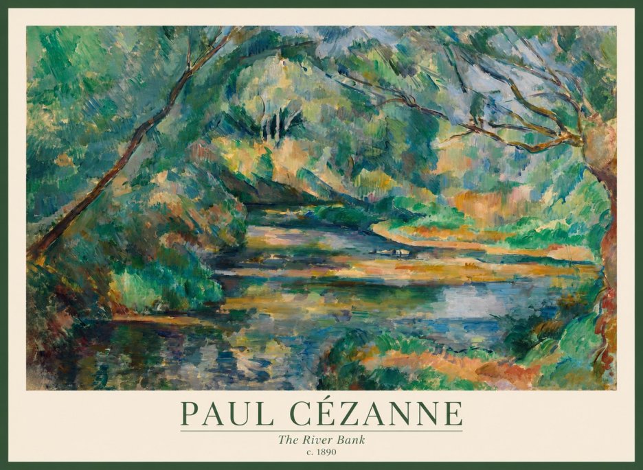 Paul Cézanne The River Bank No1 - Póster