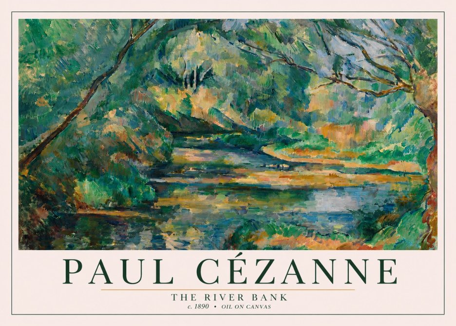 Paul Cézanne The River Bank No3 - Póster