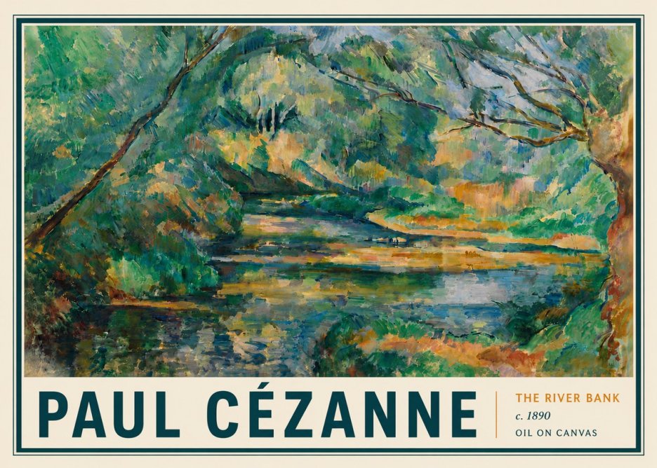 Paul Cézanne The River Bank No6 - Póster