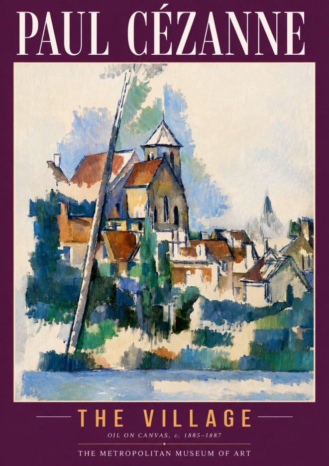 Paul Cézanne The Village II No4 - Póster