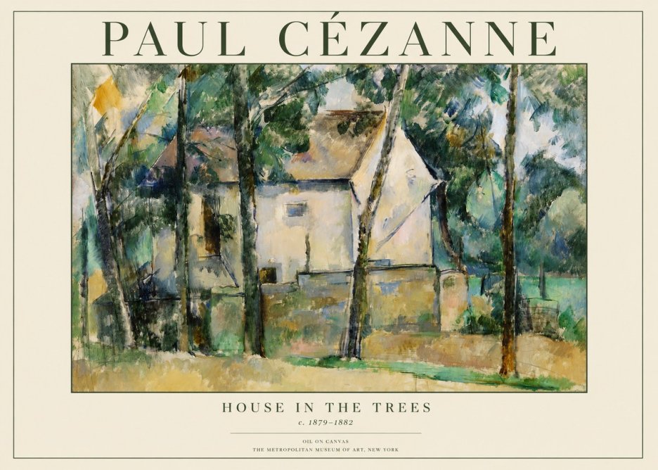 Paul Cézanne House in the Trees No1 - Póster