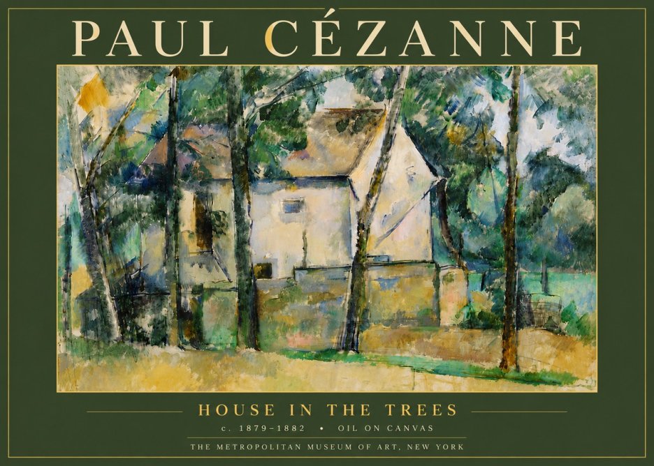 Paul Cézanne House in the Trees No6 - Póster