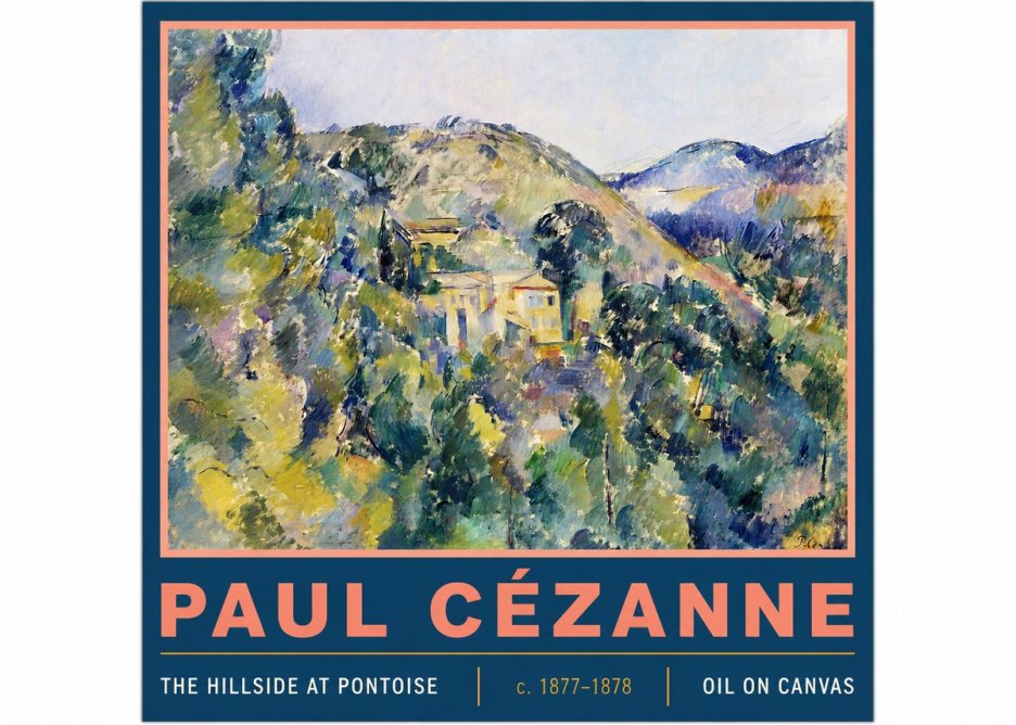 Paul Cézanne The Hillside at Pontoise No3 - Póster