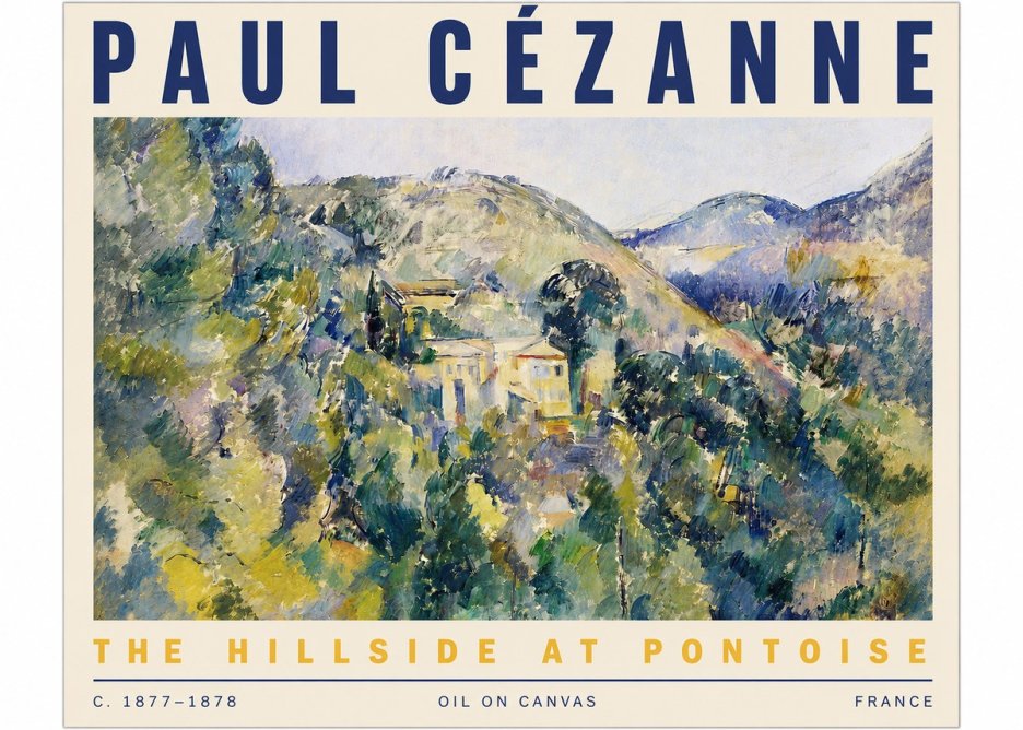 Paul Cézanne The Hillside at Pontoise No5 - Póster