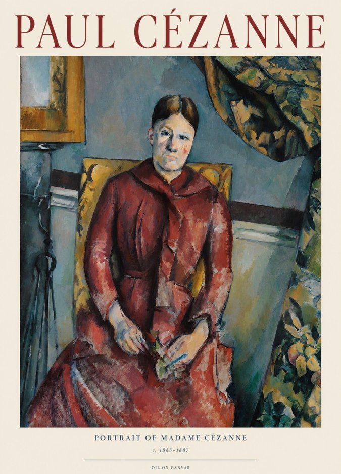 Paul Cézanne Portrait of Madame Cézanne II No1 - Póster