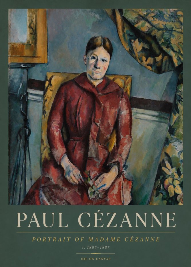 Paul Cézanne Portrait of Madame Cézanne II No3 - Póster