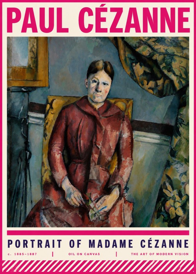 Paul Cézanne Portrait of Madame Cézanne II No4 - Póster