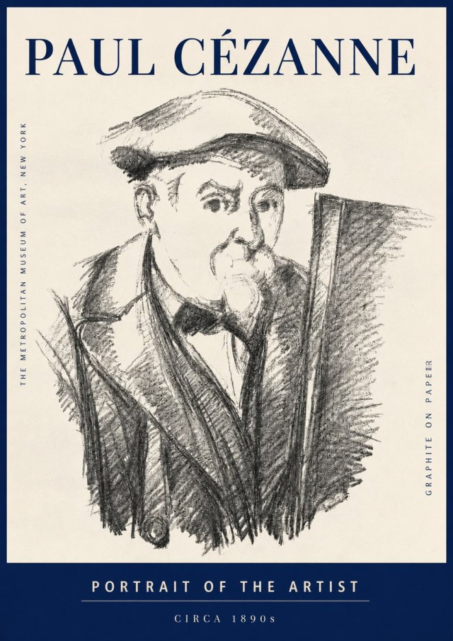 Paul Cézanne Portrait of the Artist III No3 - Póster