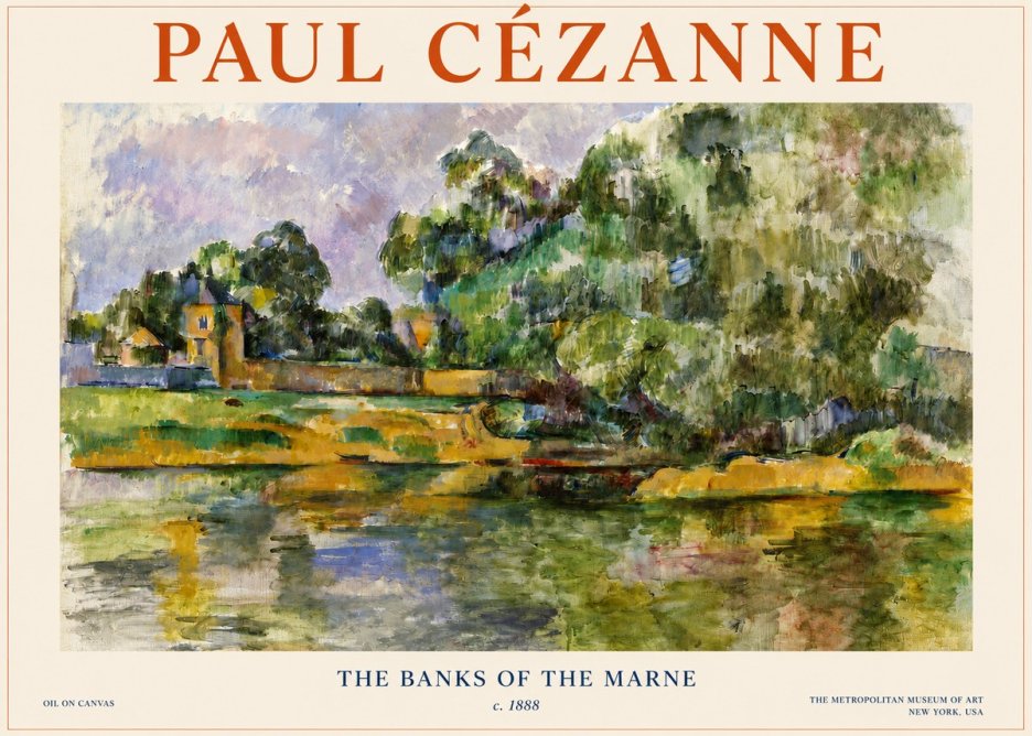 Paul Cézanne The Banks of the Marne No3 - Póster